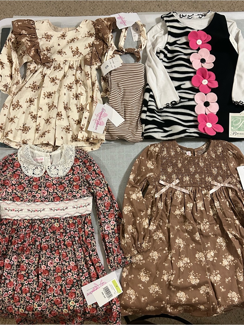 Bonnie Jean Girls 4T & 5 Fall Winter Outfits Bundle (4 Pcs) NWT